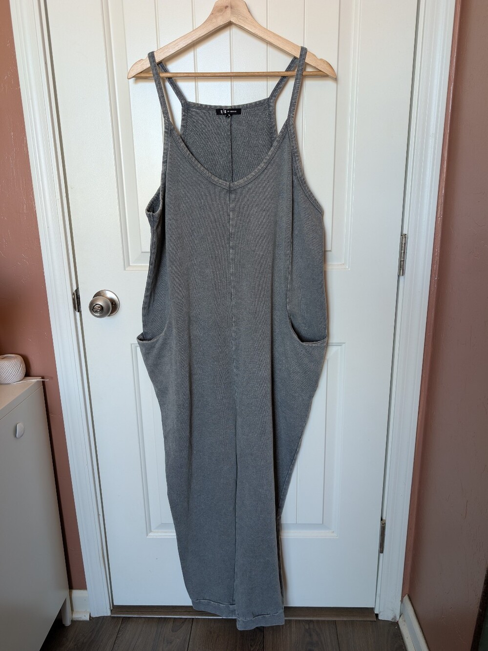 Thrive Societe Pocket Jumpsuit Women’s XLarge Heathered Grey